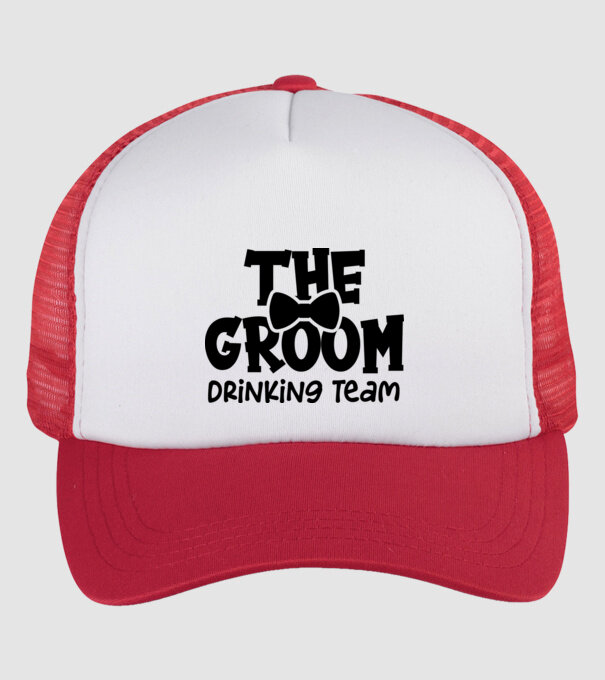 The Groom model alb/roșu pe tricou