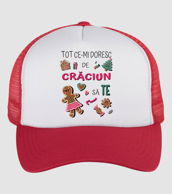 Tot ce-mi doresc de Crăciun să TE Femei alb model alb/roșu pe tricou