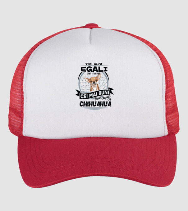 Toți sunt egali, dar numai cei mai buni devin stăpâni de chihuahua model alb/roșu pe tricou