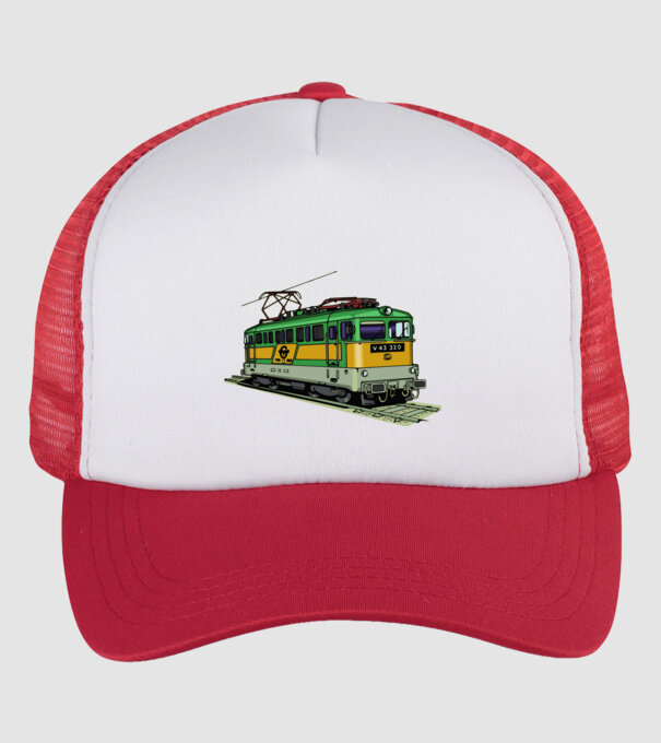 Trenuri model alb/roșu pe tricou