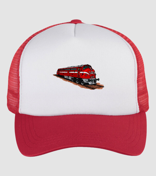 Trenuri model alb/roșu pe tricou