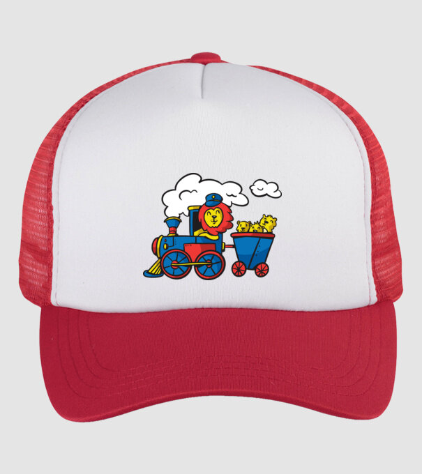 Trenuri model alb/roșu pe tricou