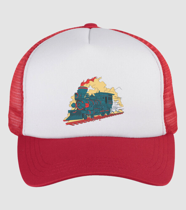 Trenuri model alb/roșu pe tricou