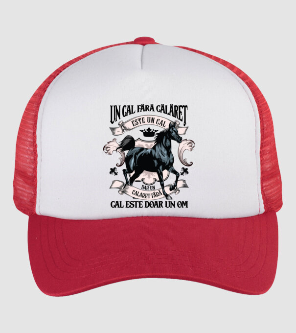 un cal fără călăreț este un cal - dar un călăreț fără cal este doar un om model alb/roșu pe tricou