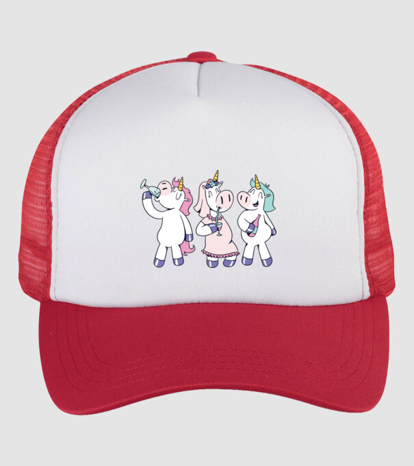 unicorn Bachelorette model alb/roșu pe tricou
