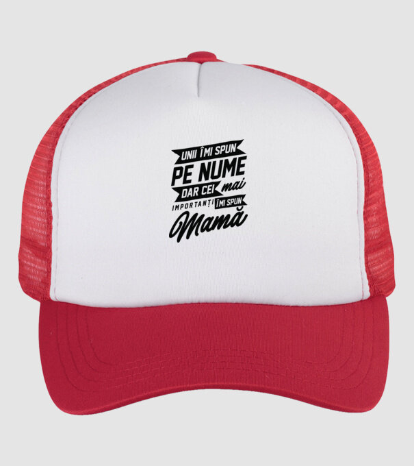 Unii îmi spun pe nume, dar cei mai importanți îmi spun mamă model alb/roșu pe tricou