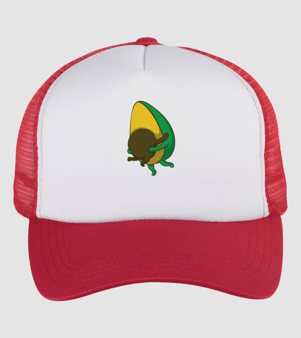Avocado model alb/roșu pe tricou