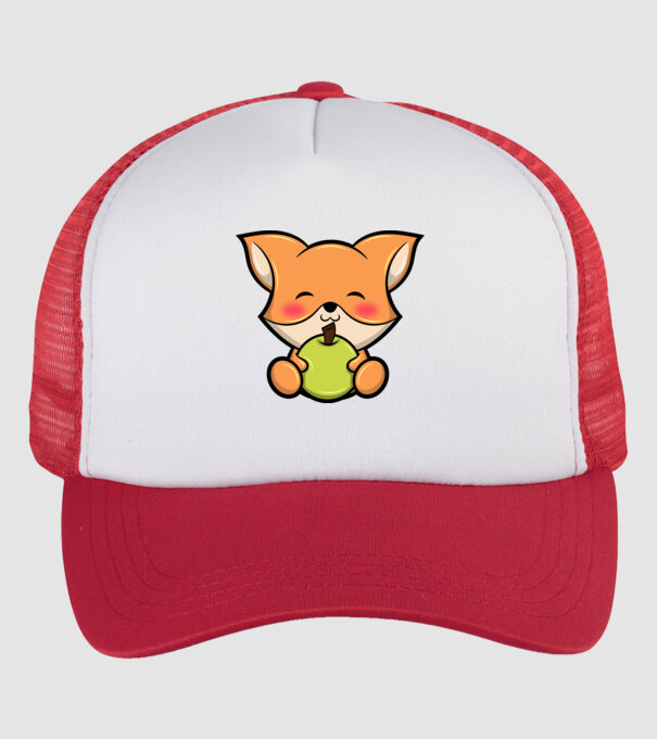 Baby Fox model alb/roșu pe tricou