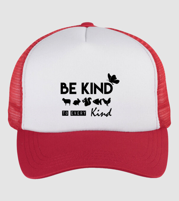 Be kind to every kind model alb/roșu pe tricou