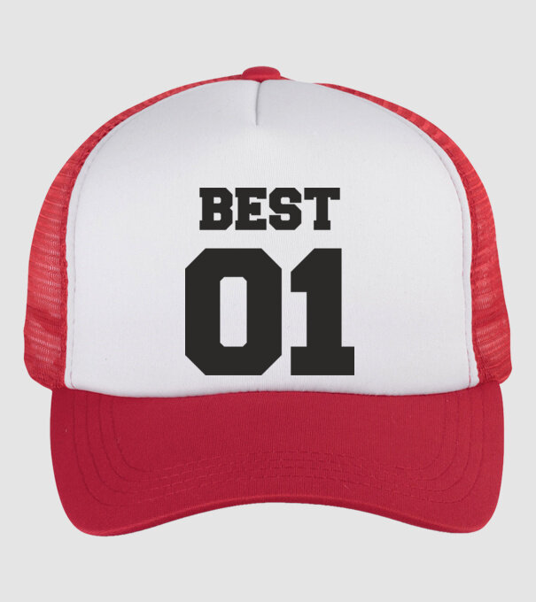 Best 01 model alb/roșu pe tricou