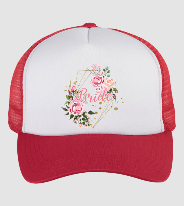 BRIDE roses floral model alb/roșu pe tricou