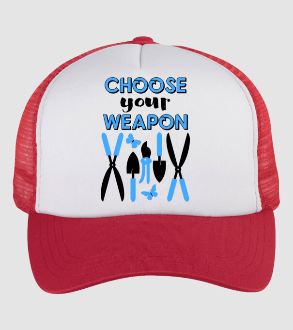 Choose your weapon model alb/roșu pe tricou