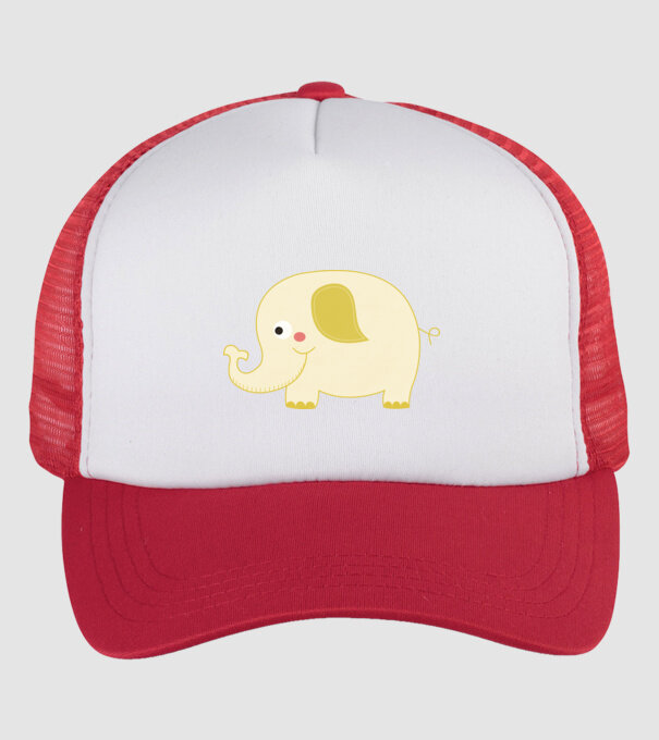 Cute elephant model alb/roșu pe tricou