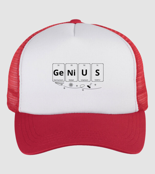 Genius periodic model alb/roșu pe tricou