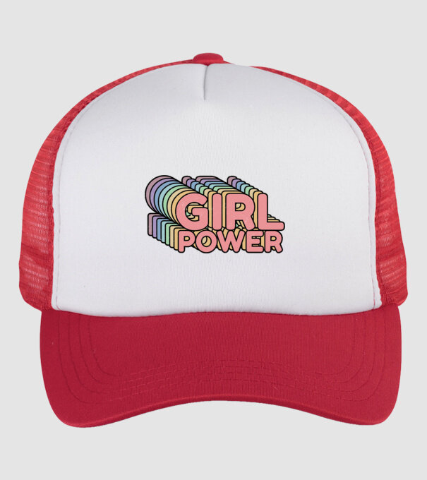 Girl power model alb/roșu pe tricou