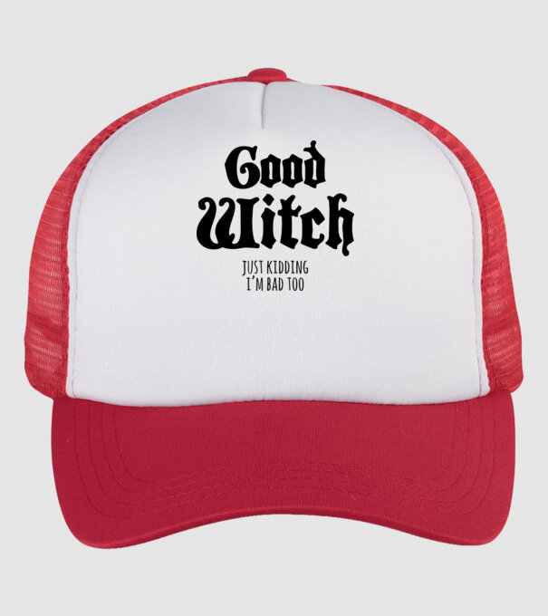 Good Witch tricou cuplu model alb/roșu pe tricou