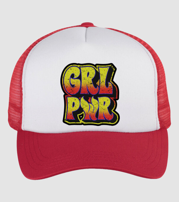 Girl power model alb/roșu pe tricou