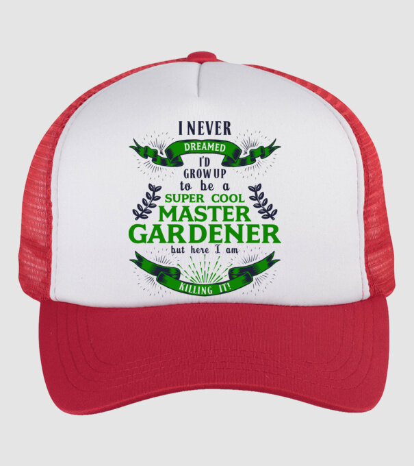 I never dreamed gardener lght model alb/roșu pe tricou