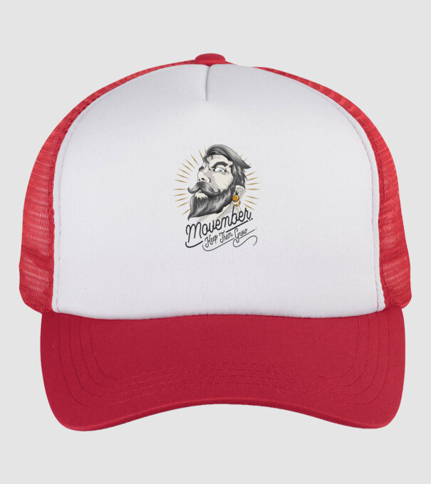 Movember Keep them grow No Shave November model alb/roșu pe tricou
