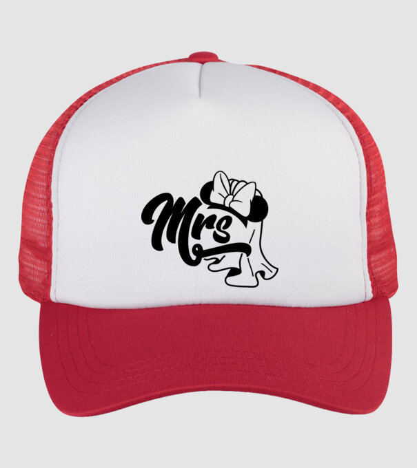 Mrs Mouse model alb/roșu pe tricou