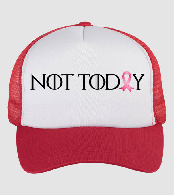 Not today model alb/roșu pe tricou