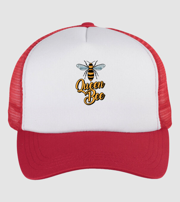 Queen Bee model alb/roșu pe tricou