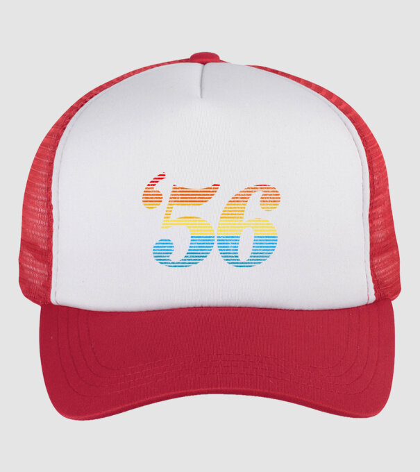 Retro Birthday 1956 model alb/roșu pe tricou