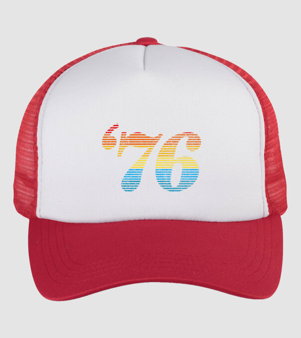 Retro Birthday 1976 model alb/roșu pe tricou