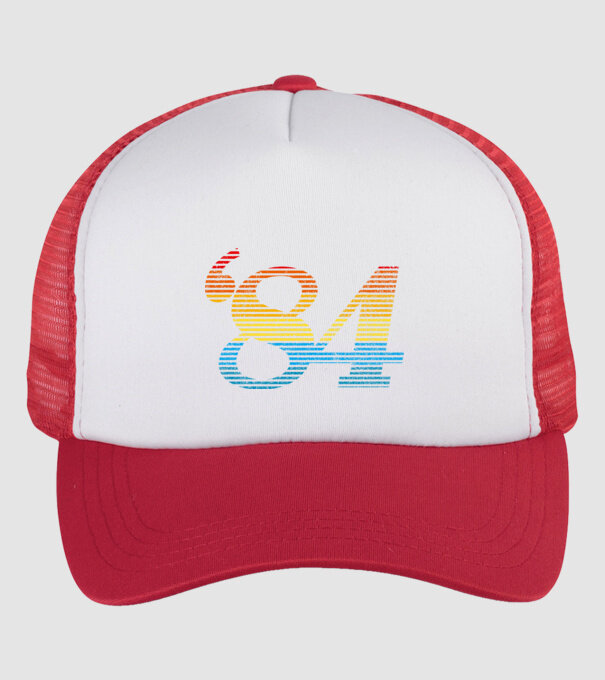 Retro Birthday 1984 model alb/roșu pe tricou