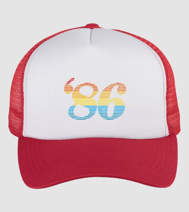 Retro Birthday 1986 model alb/roșu pe tricou