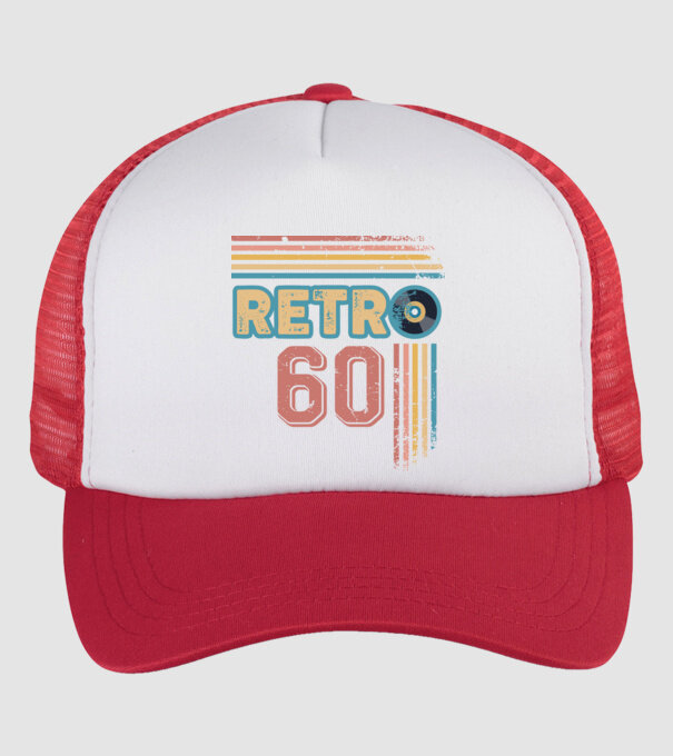 Retro 60 Birthday model alb/roșu pe tricou