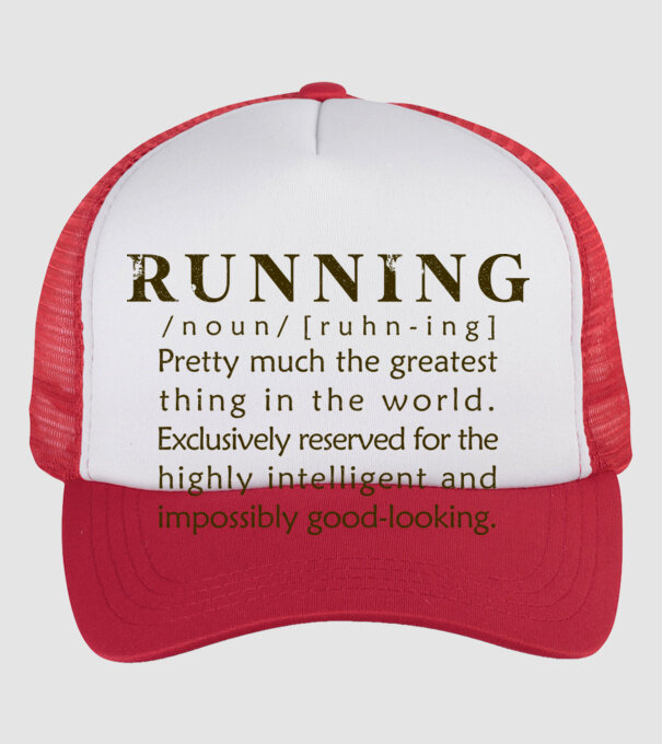 Running definition model alb/roșu pe tricou