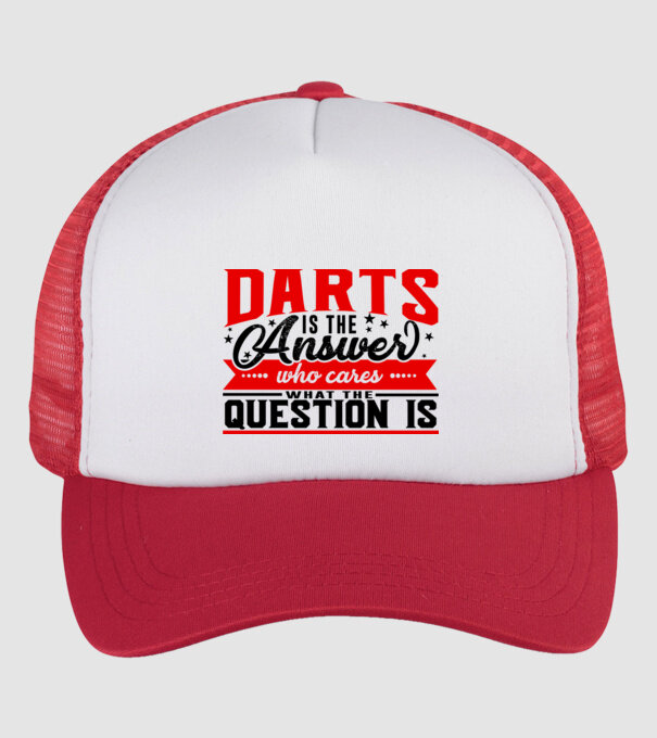 Sport is the answer DARTS model alb/roșu pe tricou