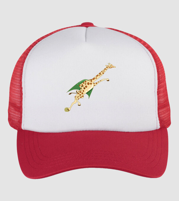 Girafă Super model alb/roșu pe tricou