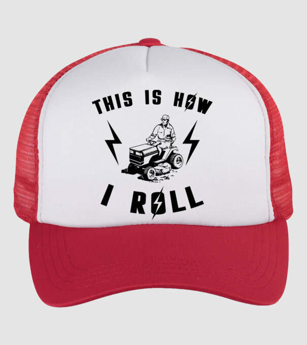 This is how i roll model alb/roșu pe tricou