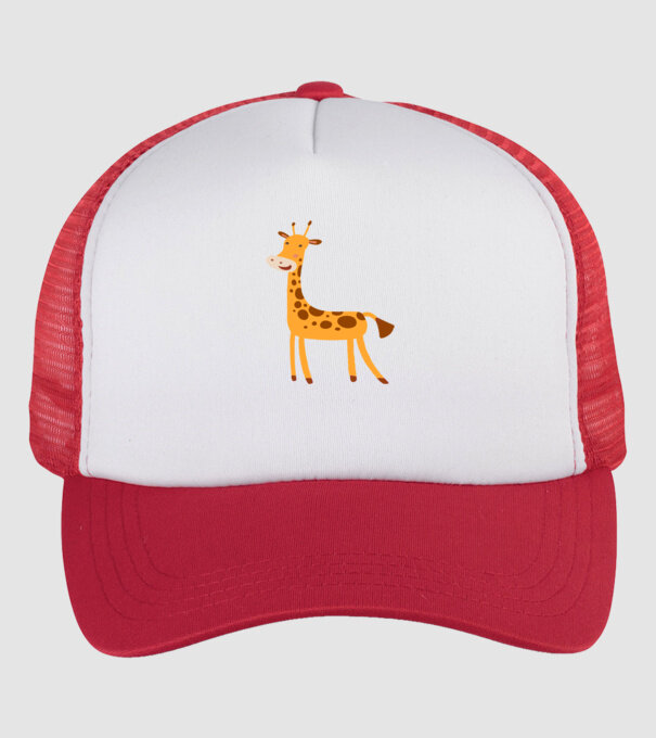Girafă drăguță model alb/roșu pe tricou