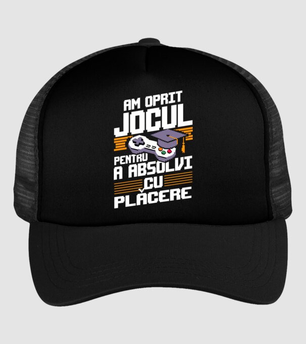 Am oprit jocul absolvent negru model negru pe tricou