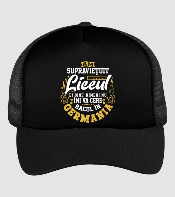 Am supraviețuit liceul model negru pe tricou