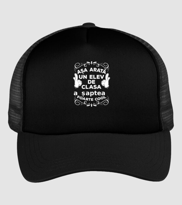 Așa arată un elev de clasa a șaptea foarte cool model negru pe tricou