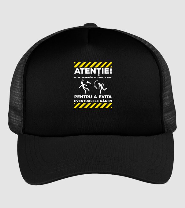 atenție! nu interveni în activitatea mea pentru a evita eventualele răniri model negru pe tricou