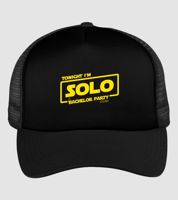 Bachelor Party Solo model negru pe tricou
