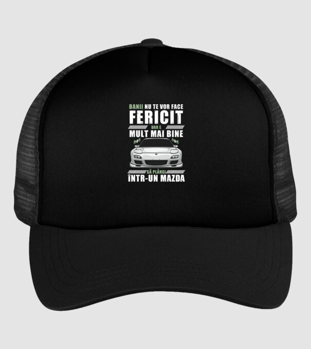 banii nu te vor face fericit, dar e mult mai bine să plângi într-un Mazda model negru pe tricou