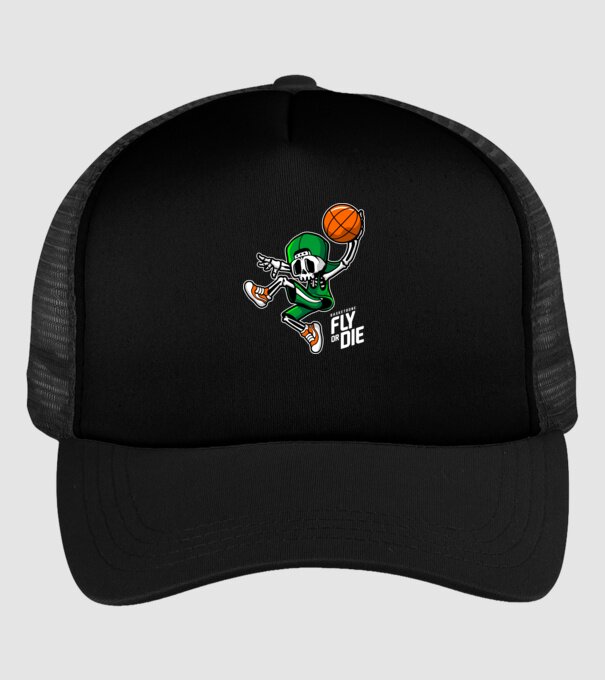 Basketbone model negru pe tricou