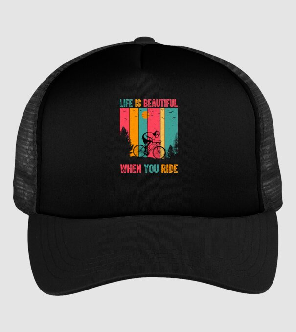Beautiful ride model negru pe tricou