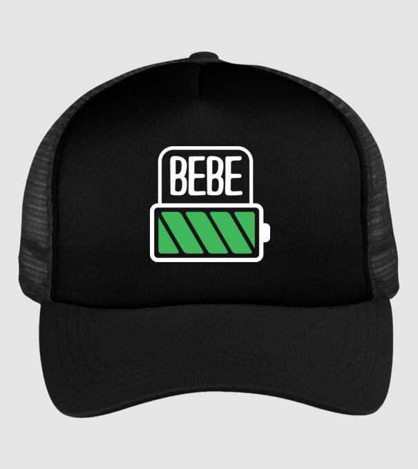 Bebe încărcat model negru pe tricou