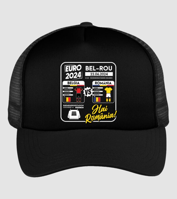 BEL-ROM euro 2024 calendar model negru pe tricou