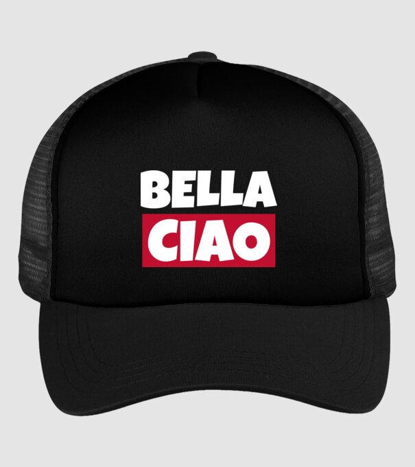 bella ciao logo model negru pe tricou