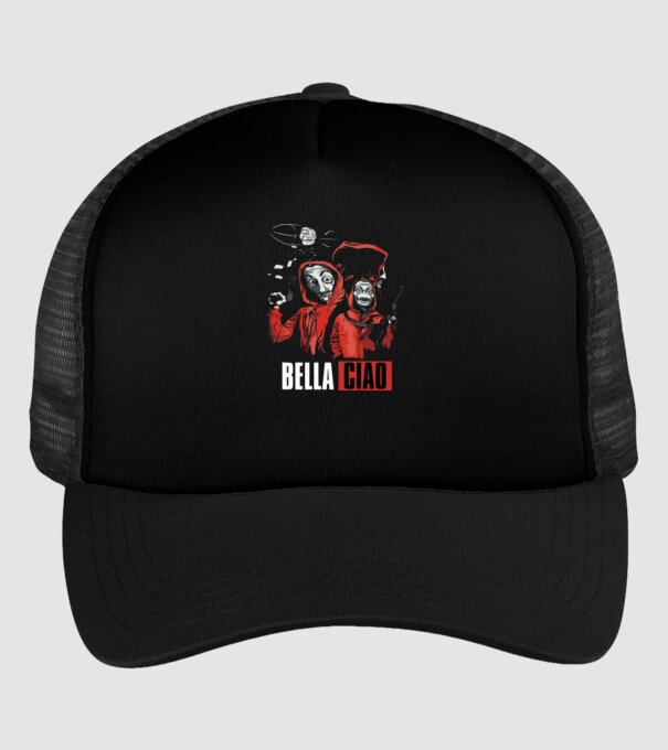 bella ciao money heist model negru pe tricou