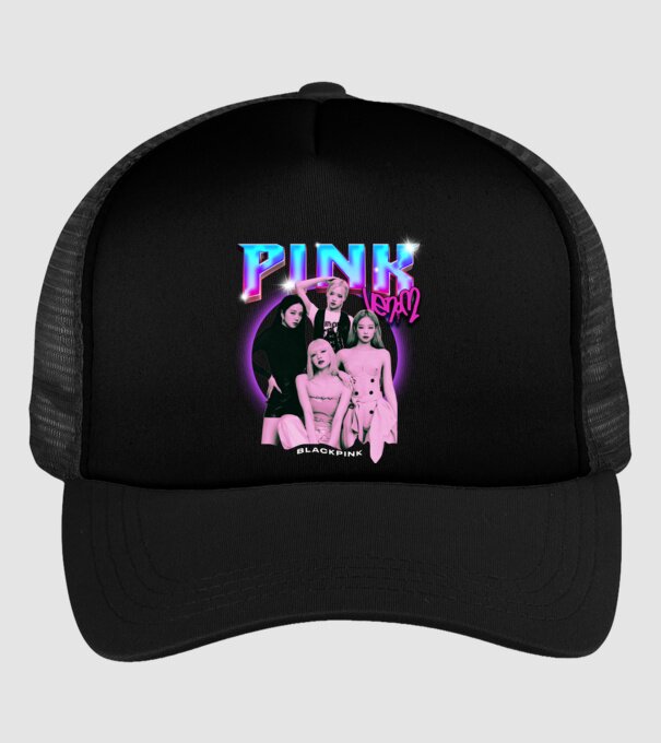 BLACKPINK pink venom model negru pe tricou