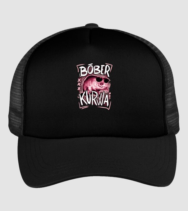 Bóber wtf model negru pe tricou